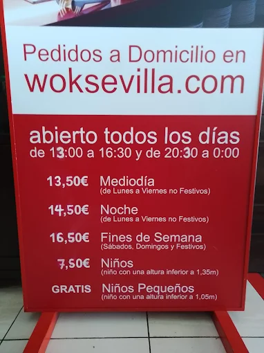 WOK. CAMAS. C.Com. Vega Del Rey menu 2