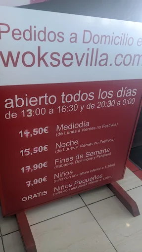 WOK. CAMAS. C.Com. Vega Del Rey menu 1